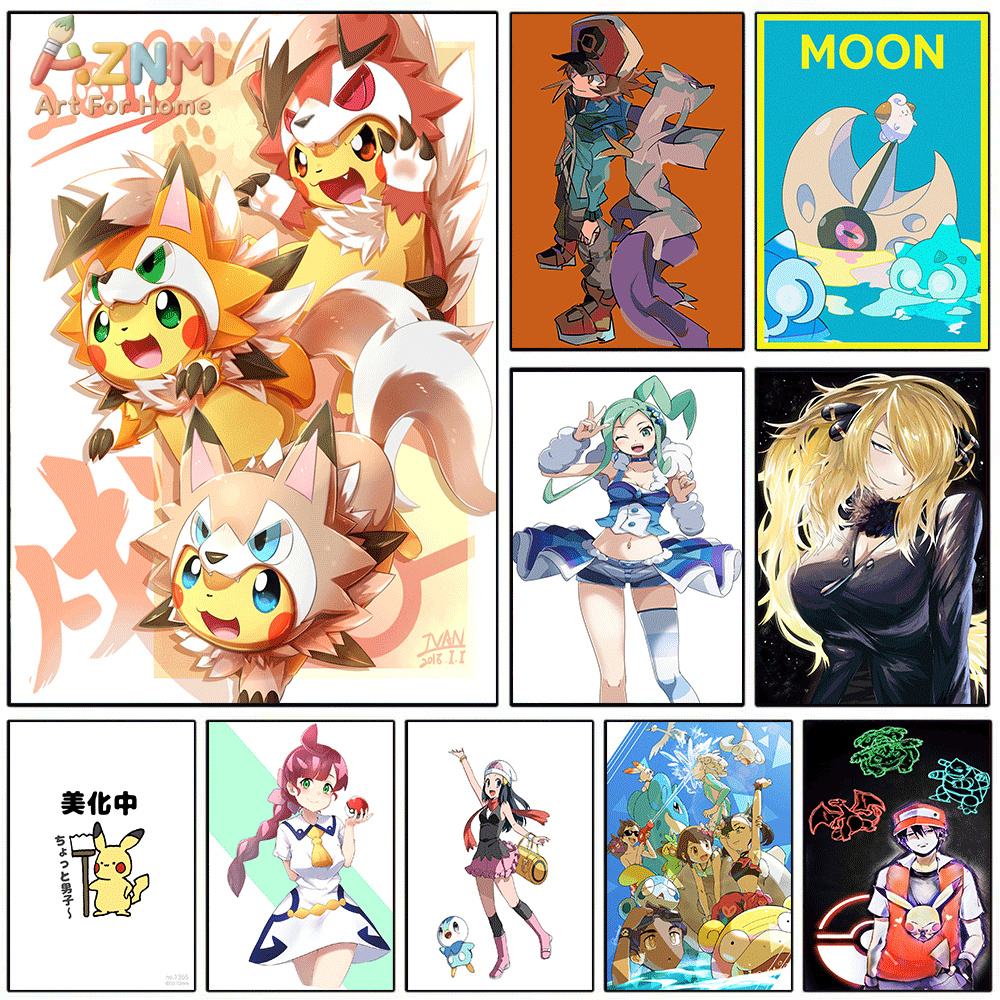 AZNM Pokemon Anime Canvas Wall – Anime Cosplay Pokemon recenzja i cena