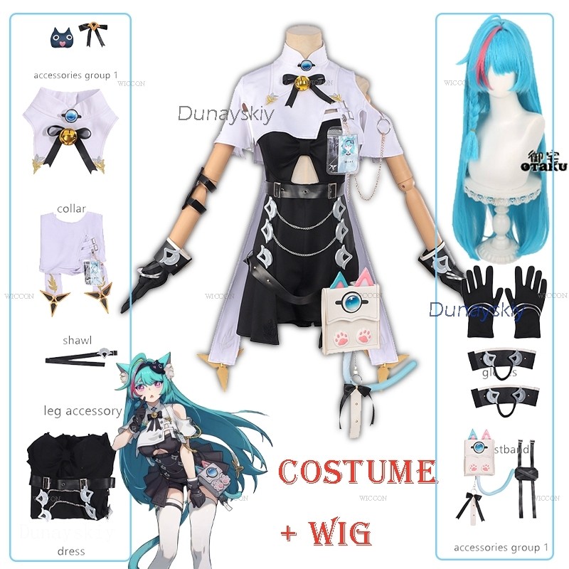Fantasias NTE Mint Neverness T – Anime Cosplay Wigs recenzja i cena