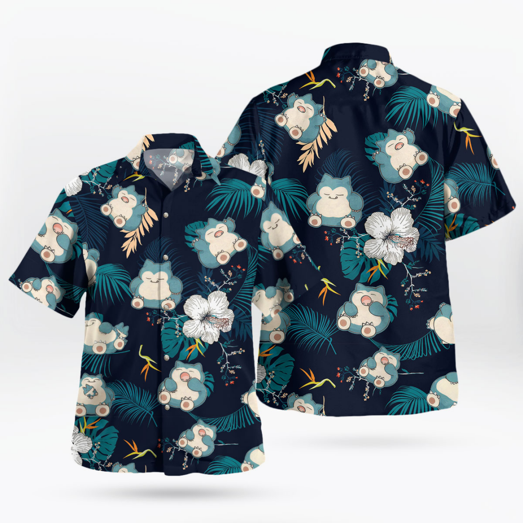 Snorlax Pokemon Hawaiian Shirt – Anime Cosplay Pokemon recenzja i cena