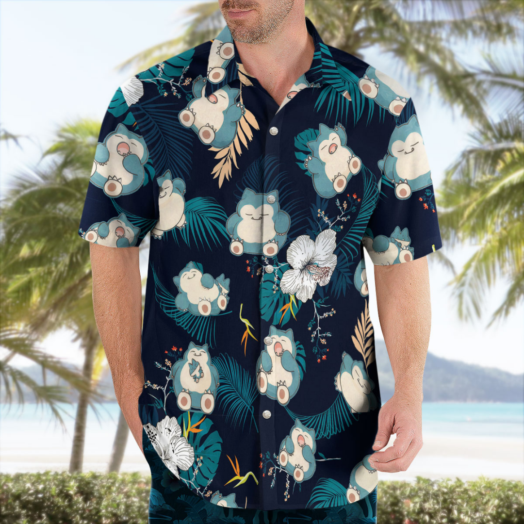 Snorlax Pokemon Hawaiian Shirt – Anime Cosplay Pokemon recenzja i cena