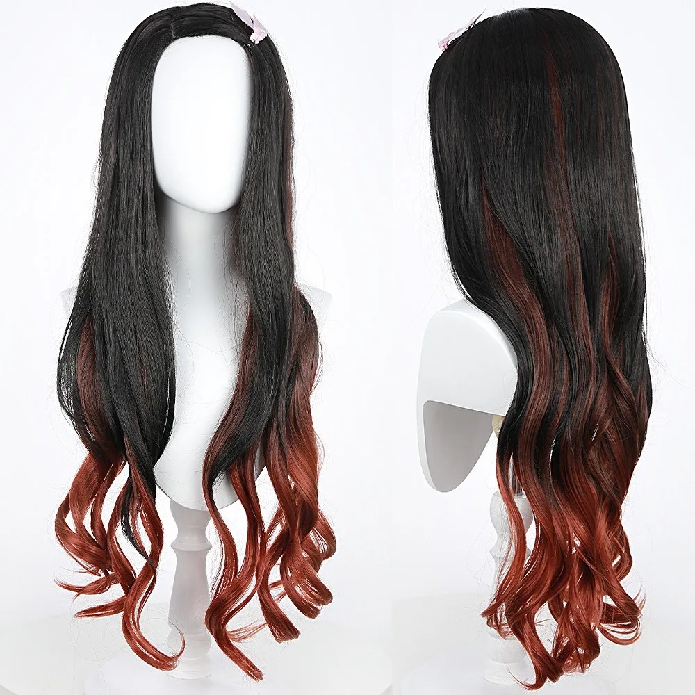 Black Dark Red Gradient Color  – Anime Cosplay Nezuko recenzja i cena