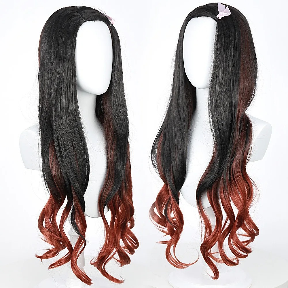 Black Dark Red Gradient Color  – Anime Cosplay Nezuko recenzja i cena