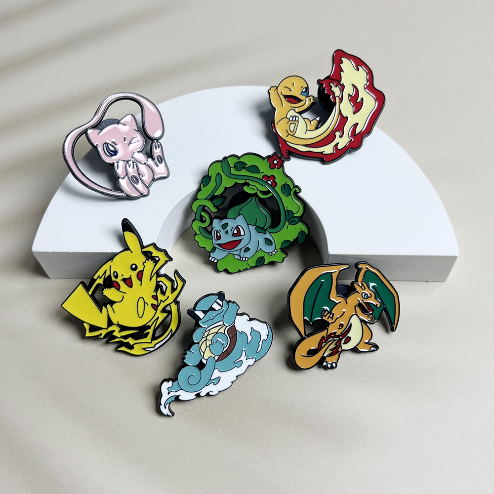 6pcs Anime Pins Set Pokemon En – Anime Cosplay Pokemon recenzja i cena