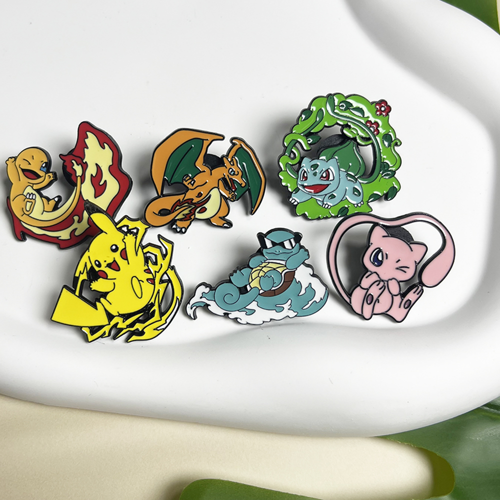 6pcs Anime Pins Set Pokemon En – Anime Cosplay Pokemon recenzja i cena