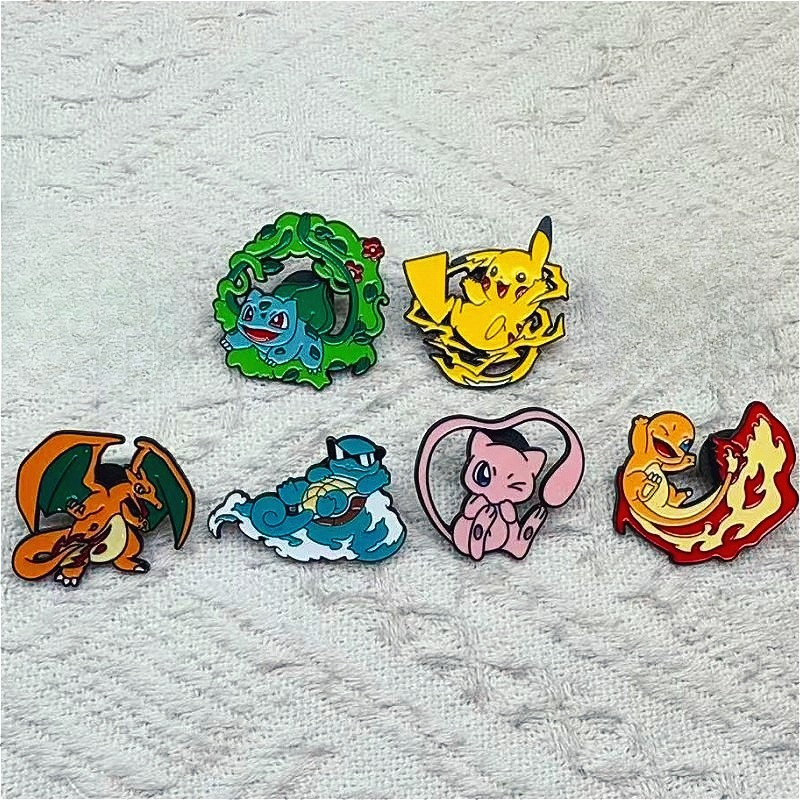 6pcs Anime Pins Set Pokemon En – Anime Cosplay Pokemon recenzja i cena
